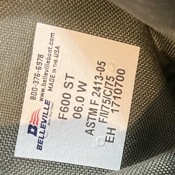 Belleville 600 Sage Green Combat Boots Size 6 - Picture 14 of 14